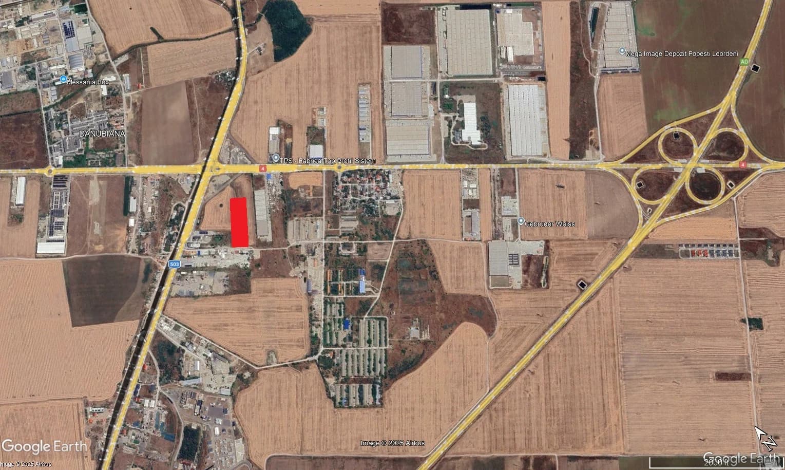Teren intravilan intre Soseaua de Centura si Autostrada de Centura A0